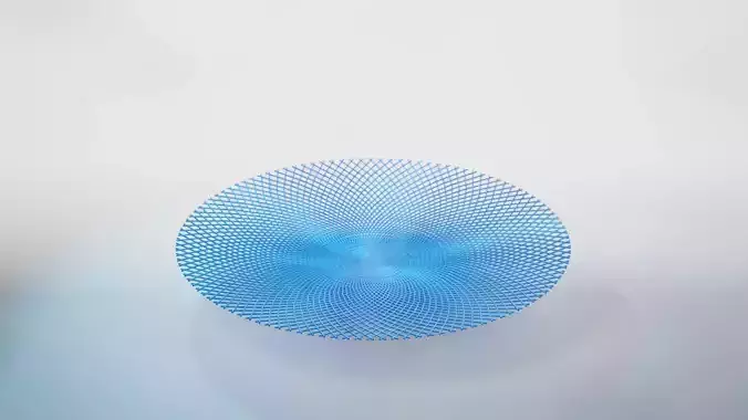 Futuristic Woven Plate 3D model