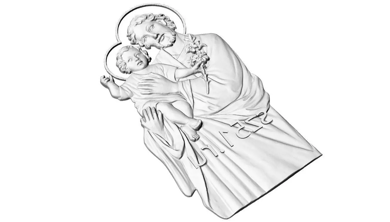 Saint Joseph 3D print model_0