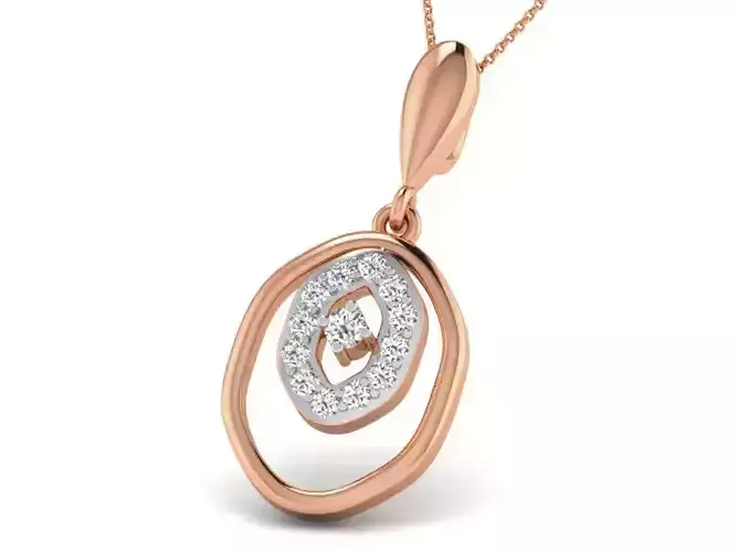 Light wt Diamond Charms Pendant 3dm render Detail