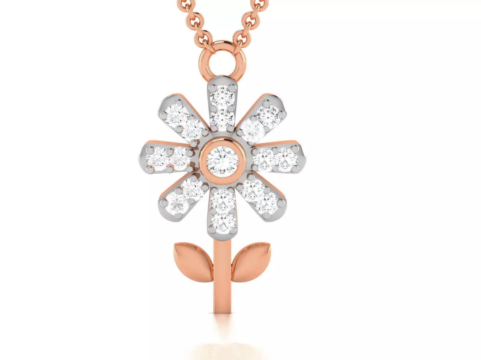 Flower Light wt Diamond Charms Pendant 3dm render Detail 3D print model