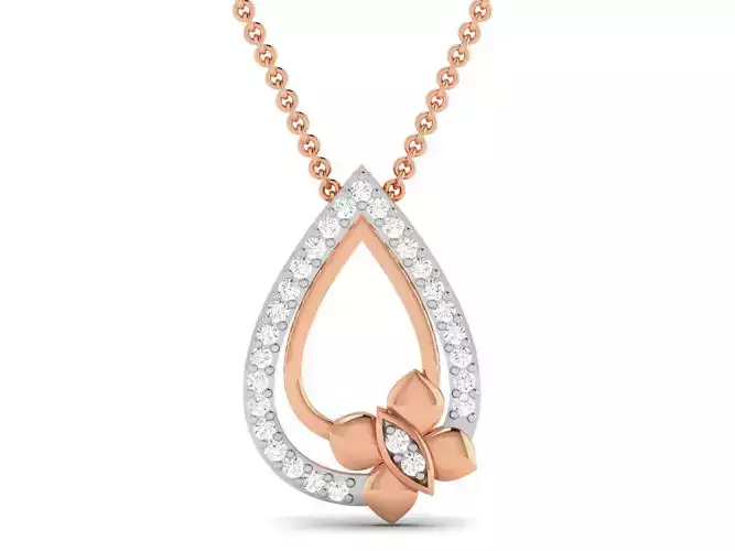 Butterfly Light wt Diamond Charms Pendant 3dm render Detail 3D print model