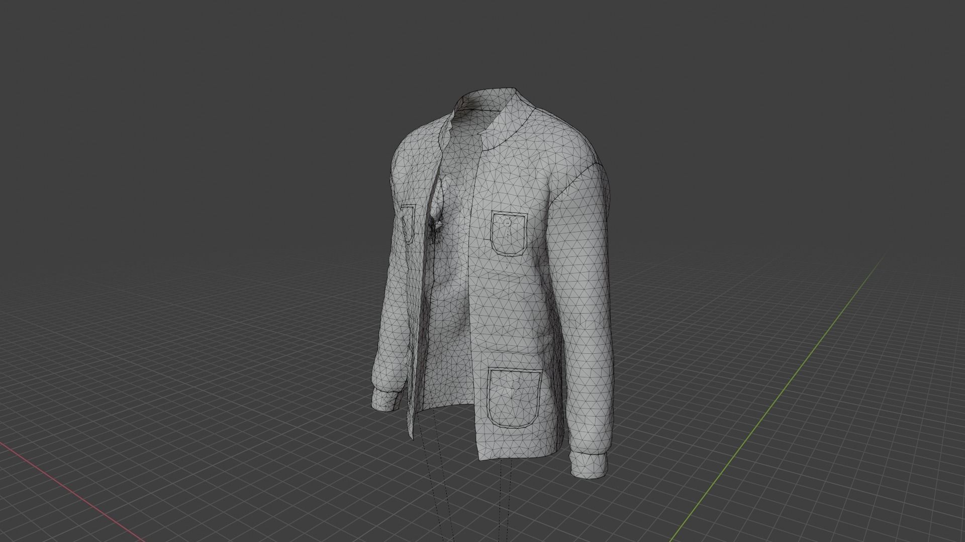 Jacket Low-poly 3D model_8
