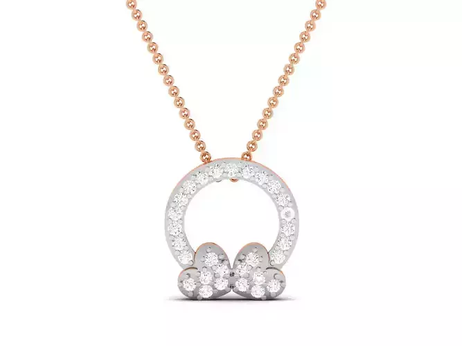 Light wt Diamond Charms Pendant 3dm render Detail