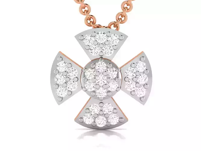 Guard of Honor Light wt Diamond Charms Pendant 3dm render Detail