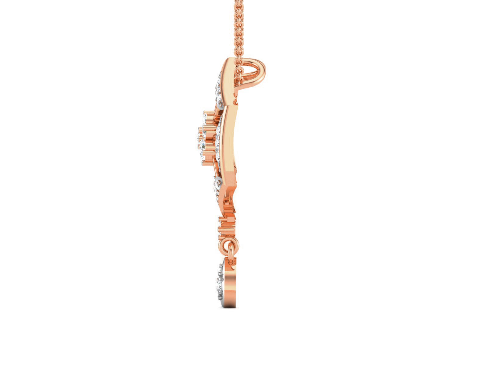 Light wt Diamond Charms Pendant 3dm render Detail 3D print model_3