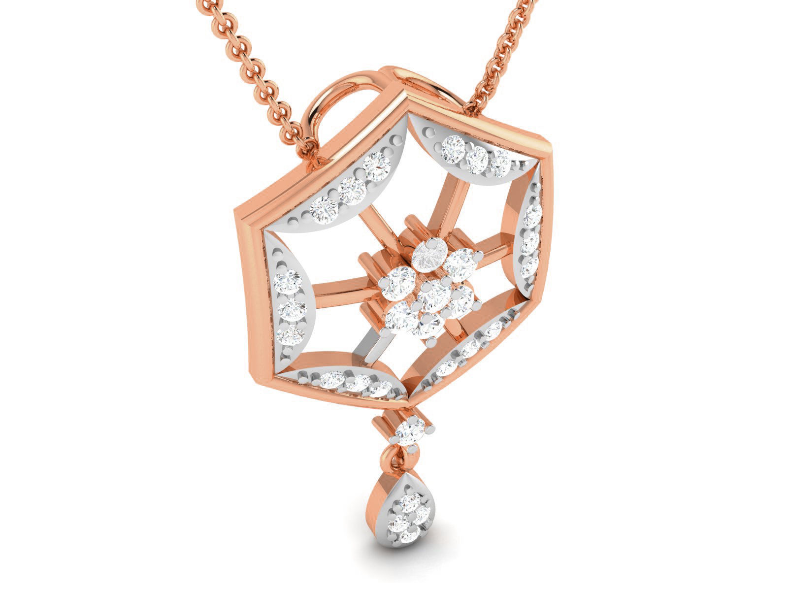 Light wt Diamond Charms Pendant 3dm render Detail 3D print model_1