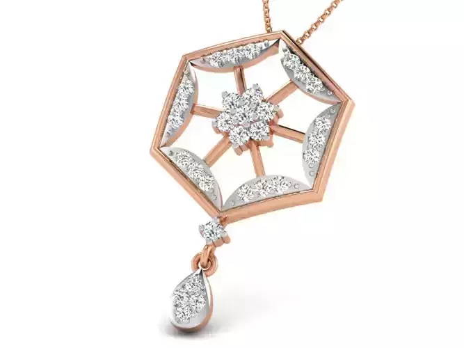 Light wt Diamond Charms Pendant 3dm render Detail