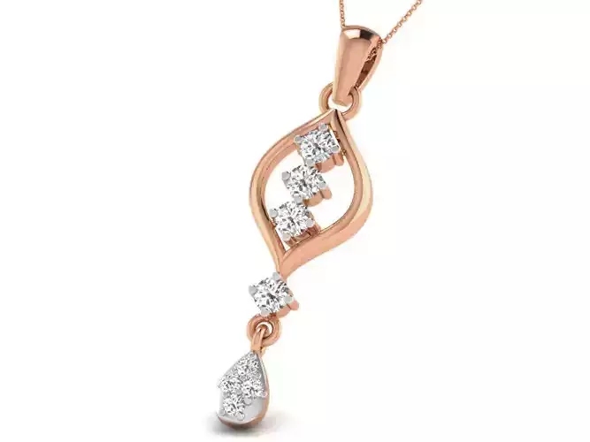 Light wt Diamond Charms Pendant 3dm render Detail
