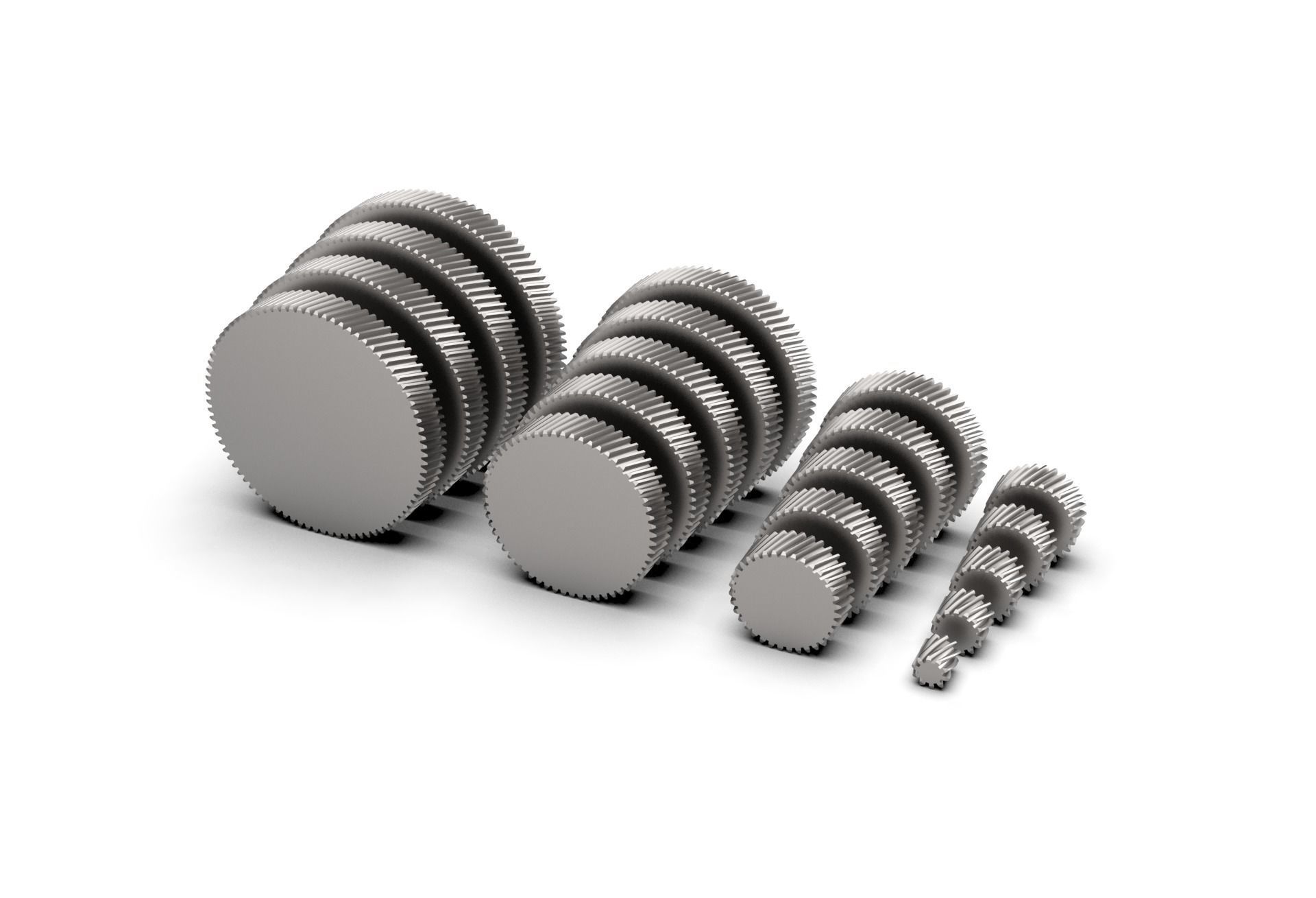 Helical Gear Set 3D print model_32