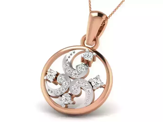 Light wt Diamond Charms Pendant 3dm render Detail