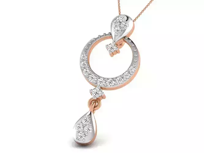Light wt Diamond Charms Pendant 3dm render Detail
