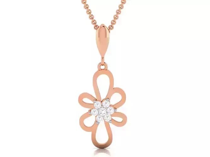 Light wt Diamond Charms Pendant 3dm render Detail