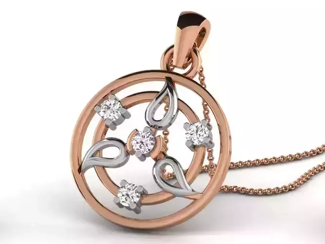 Light wt Diamond Charms Pendant 3dm render Detail