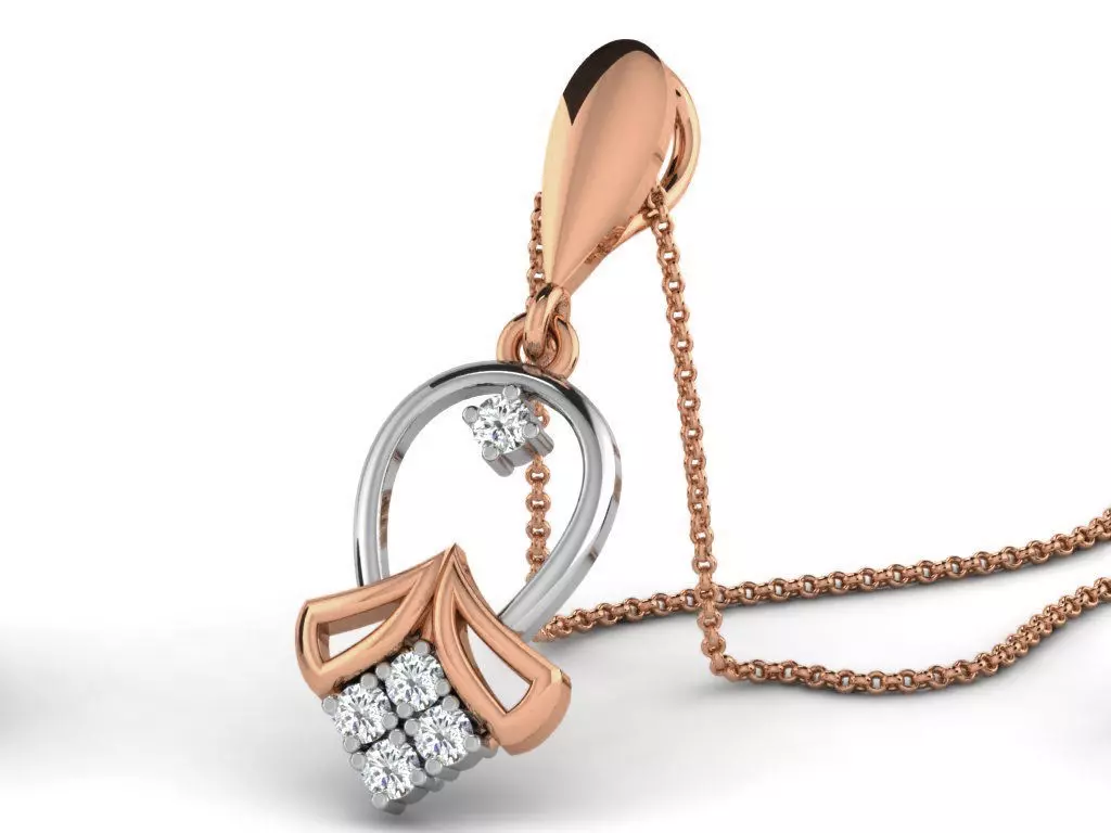 Light wt Diamond Charms Pendant 3dm render Detail 3D print model_0