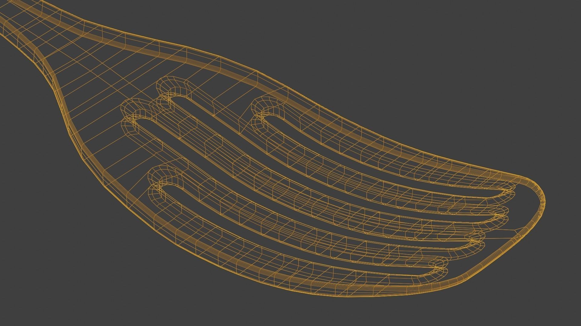 Spatula 3D Model stainless steel Low-poly 3D model_11