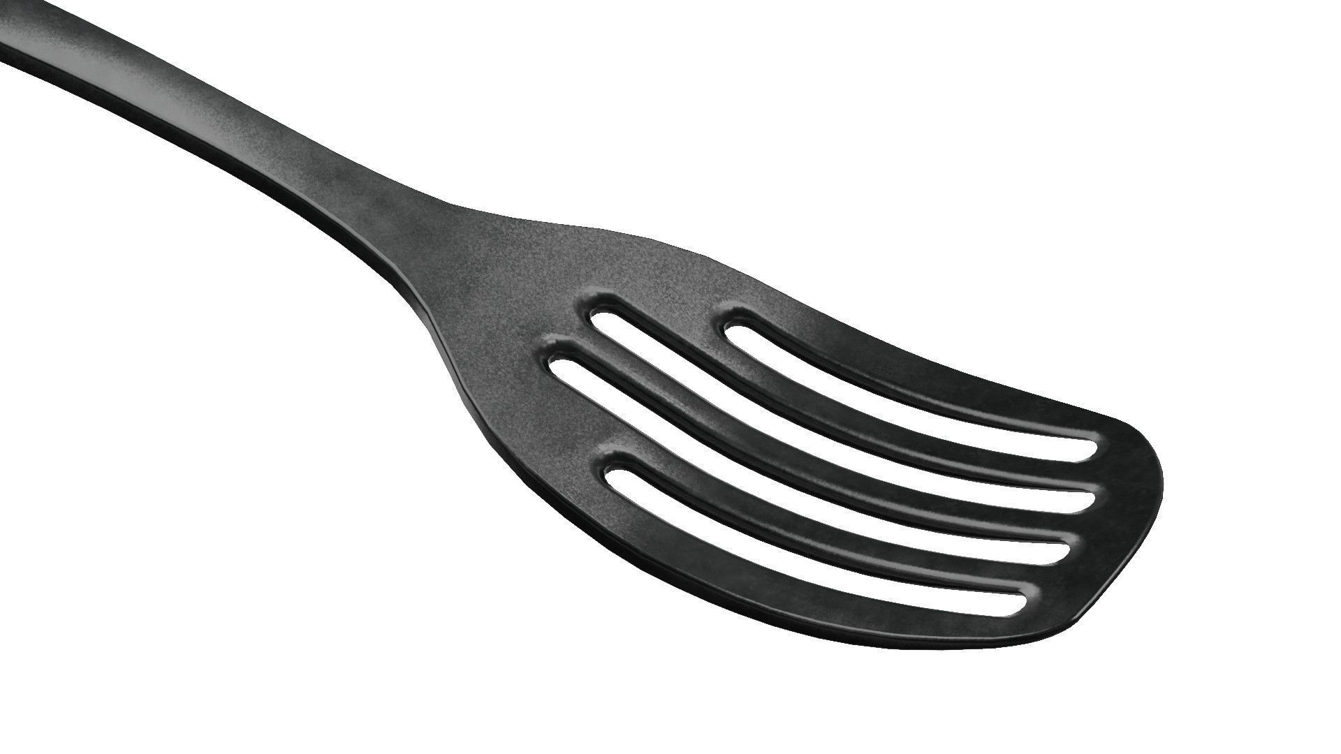 Spatula 3D Model stainless steel Low-poly 3D model_1