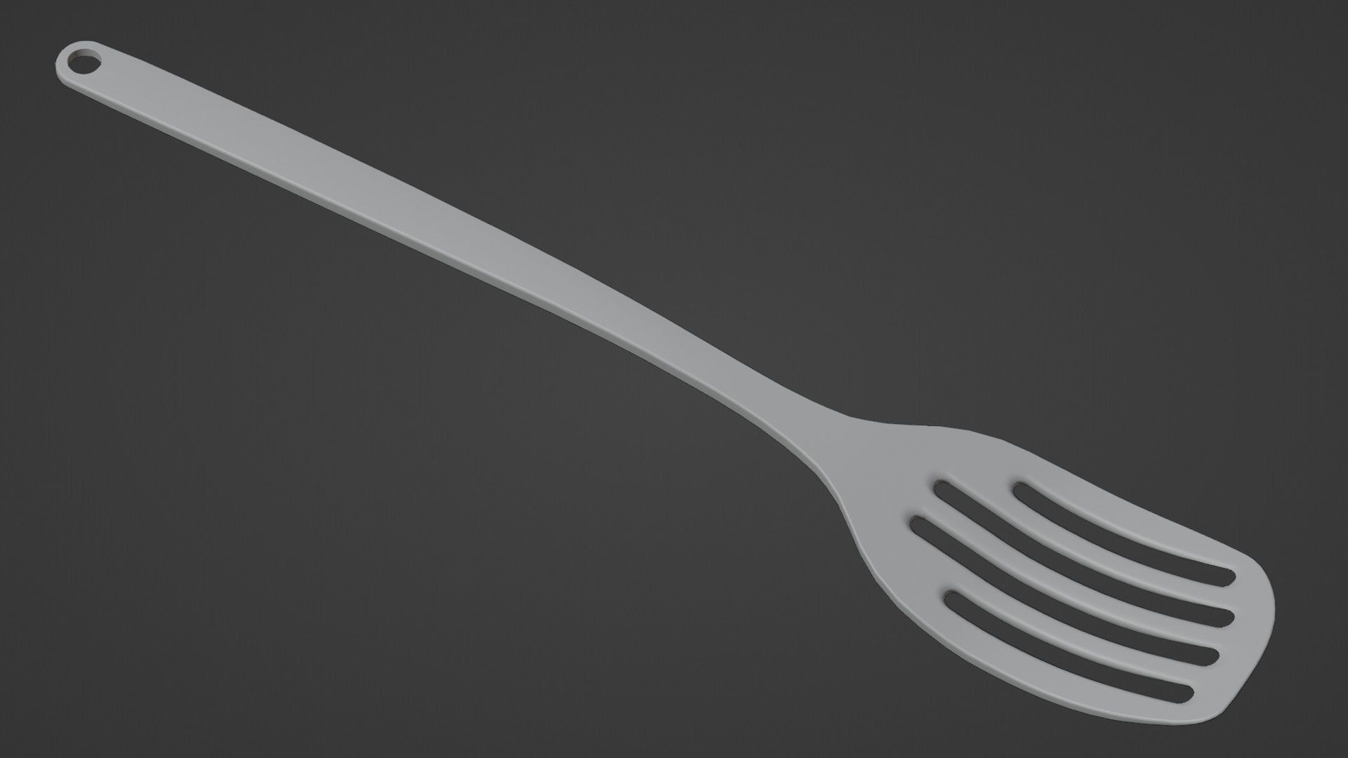 Spatula 3D Model stainless steel Low-poly 3D model_15