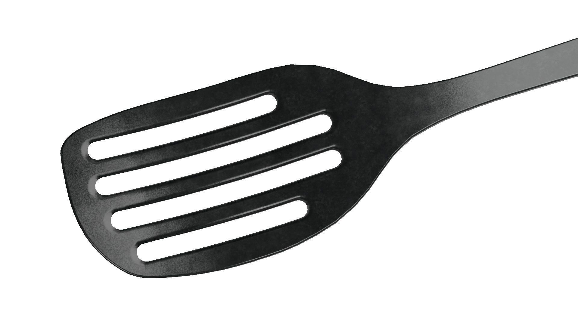 Spatula 3D Model stainless steel Low-poly 3D model_3