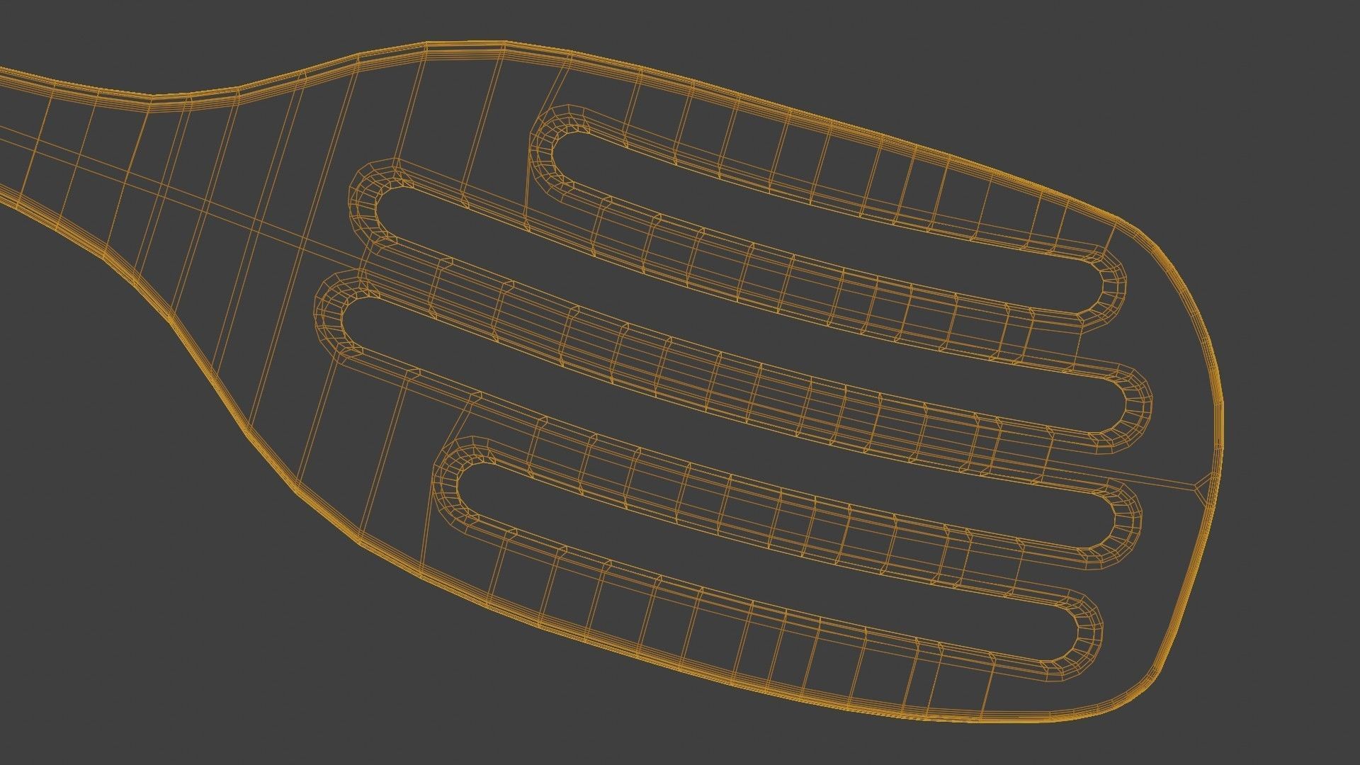 Spatula 3D Model stainless steel Low-poly 3D model_4