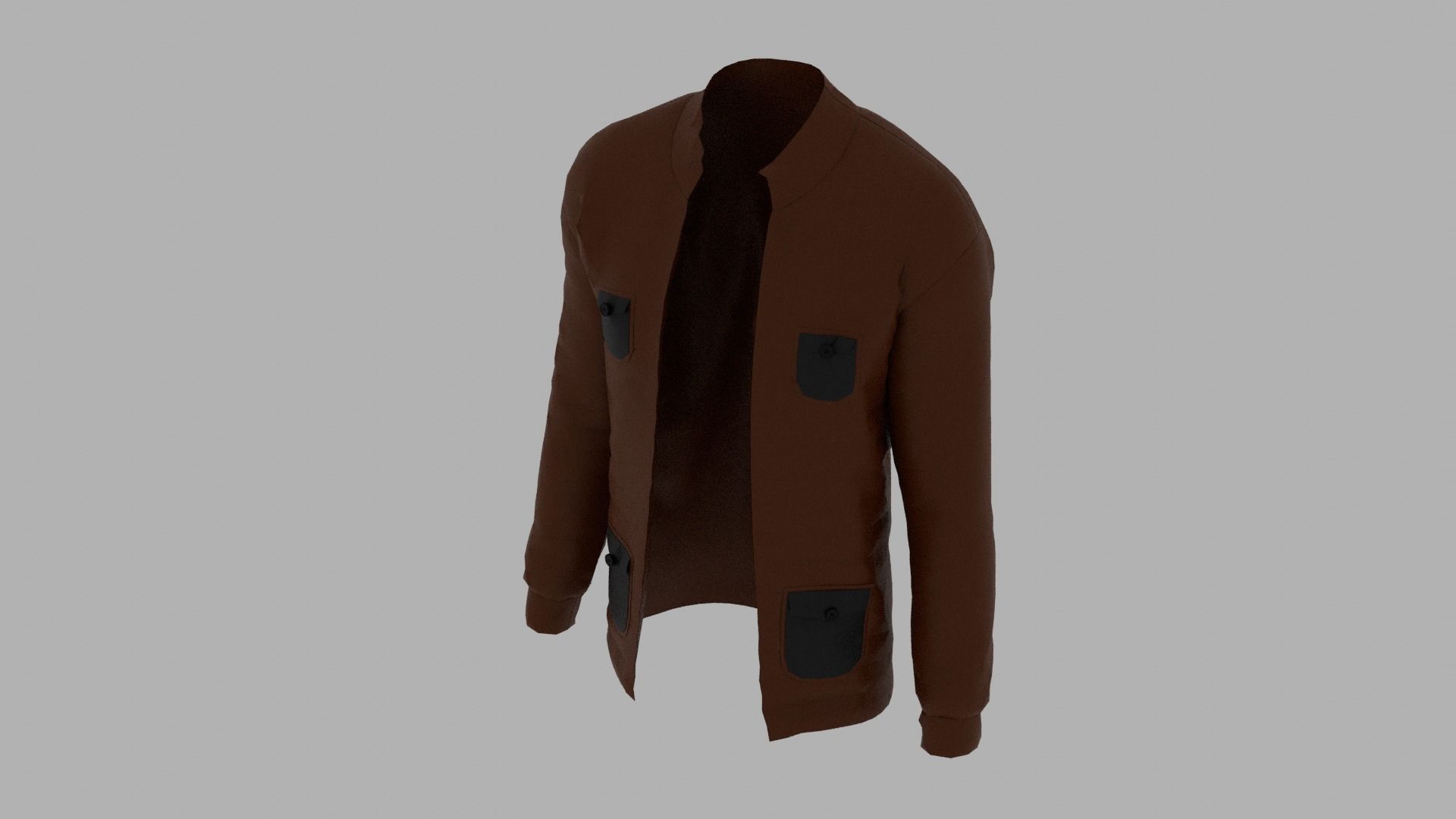 Jacket Low-poly 3D model_4