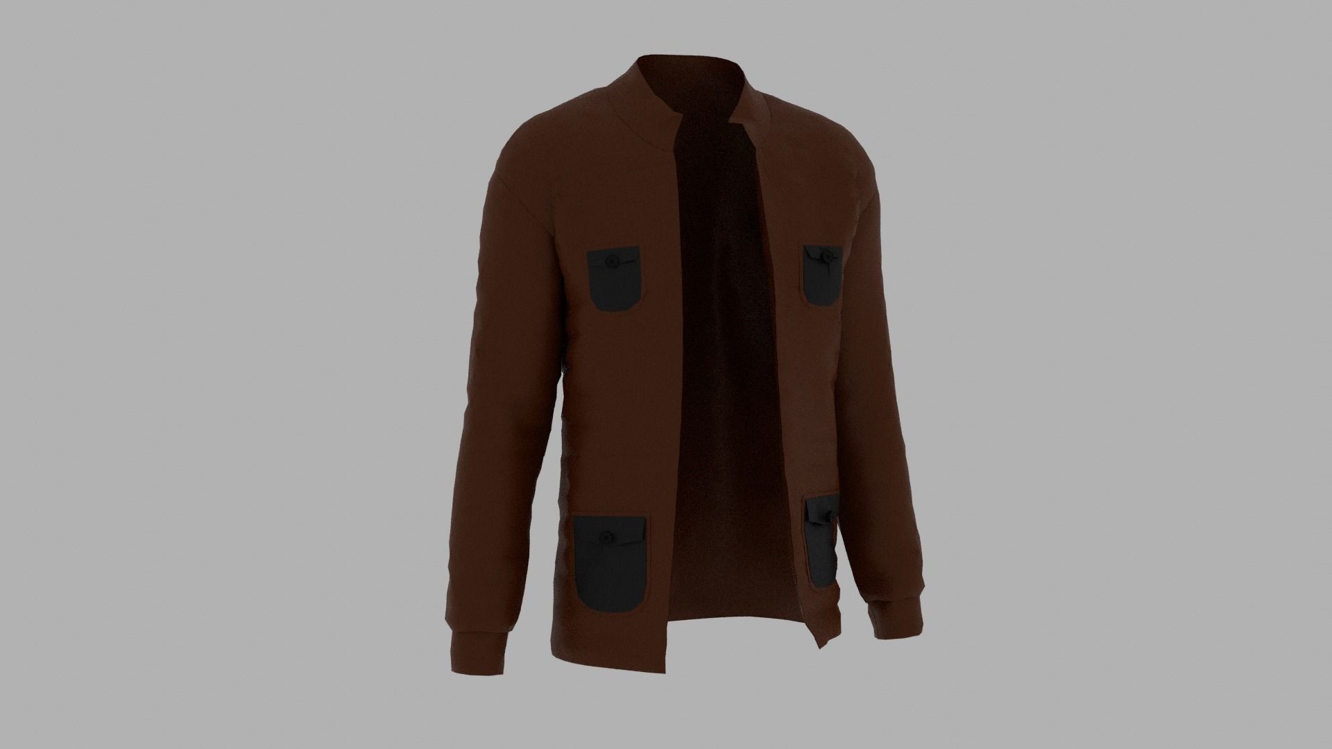 Jacket Low-poly 3D model_3