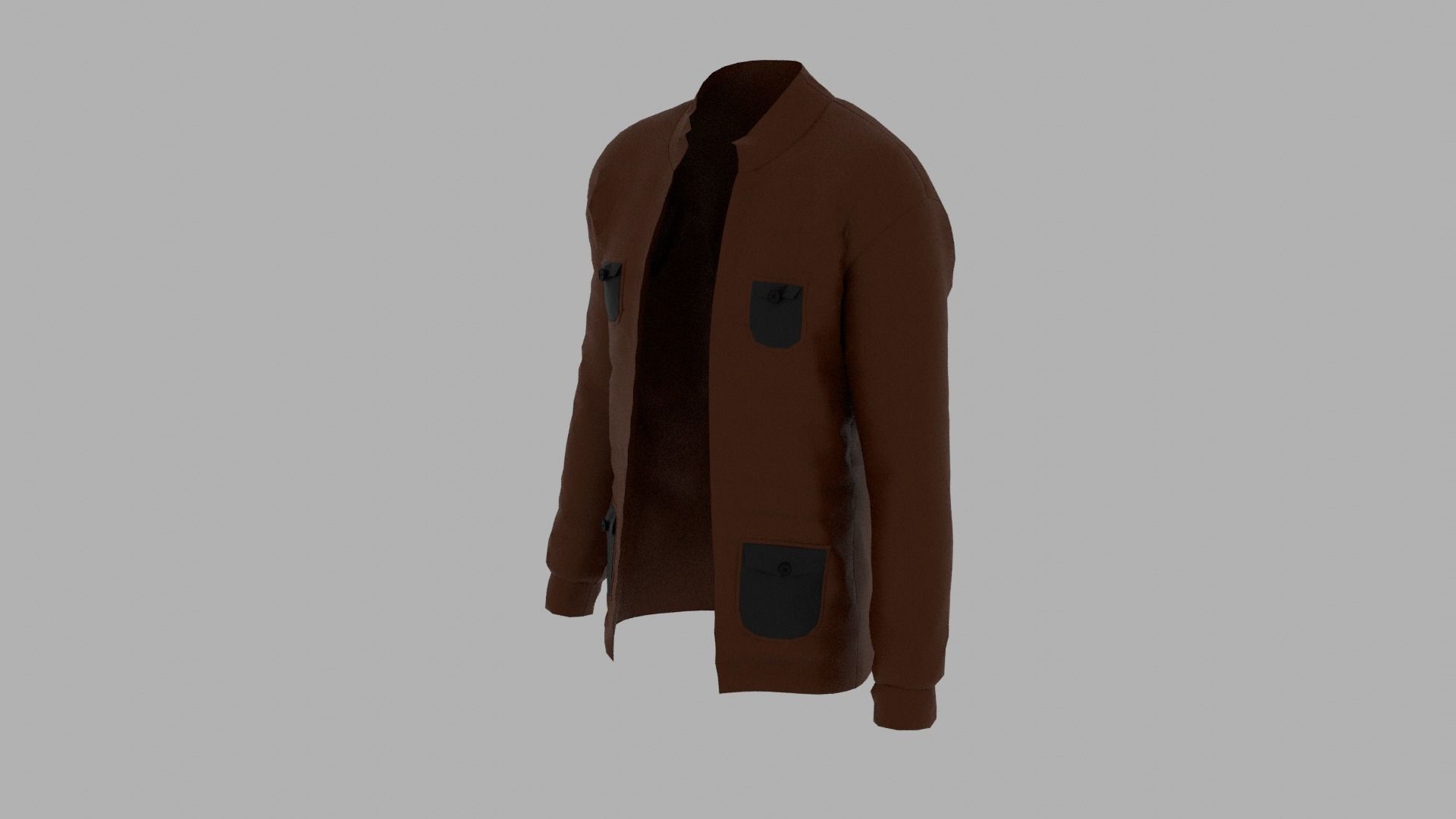 Jacket Low-poly 3D model_1