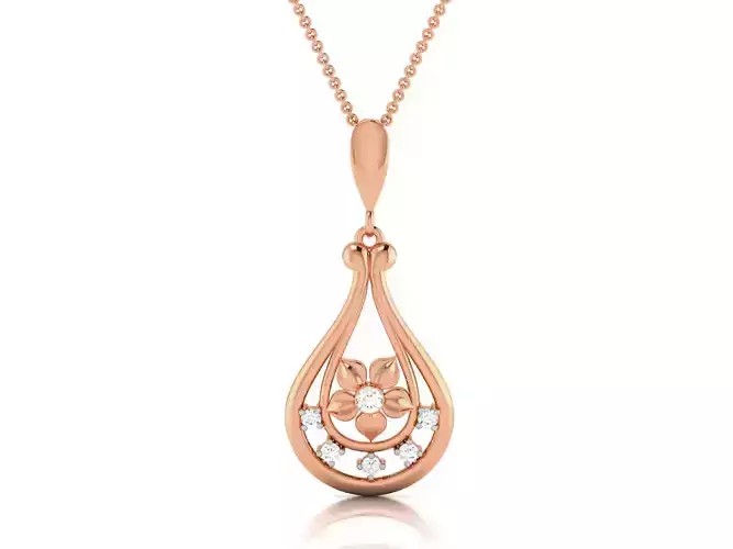 Light wt Diamond Charms Pendant 3dm render Detail