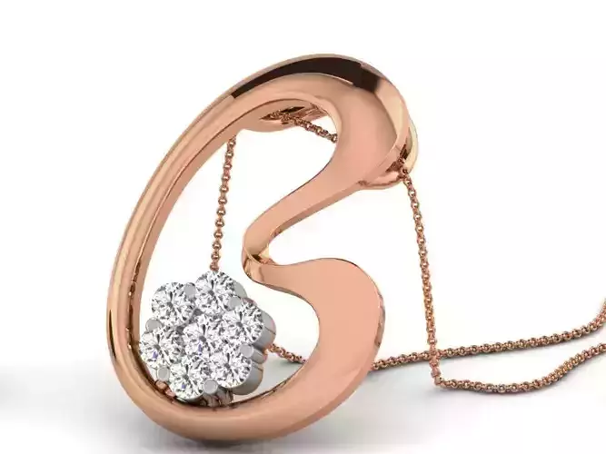 Light wt Diamond Charms Pendant 3dm render Detail