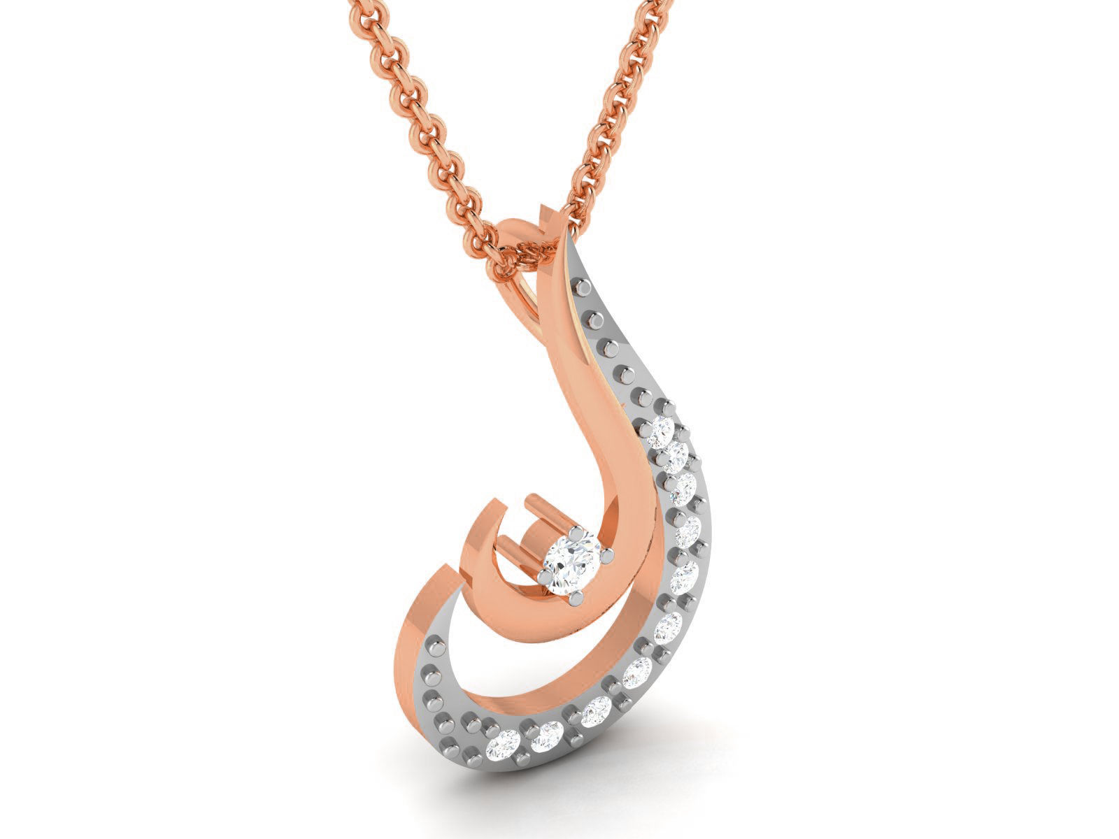 Light wt Diamond Charms Pendant 3dm render Detail 3D print model_1