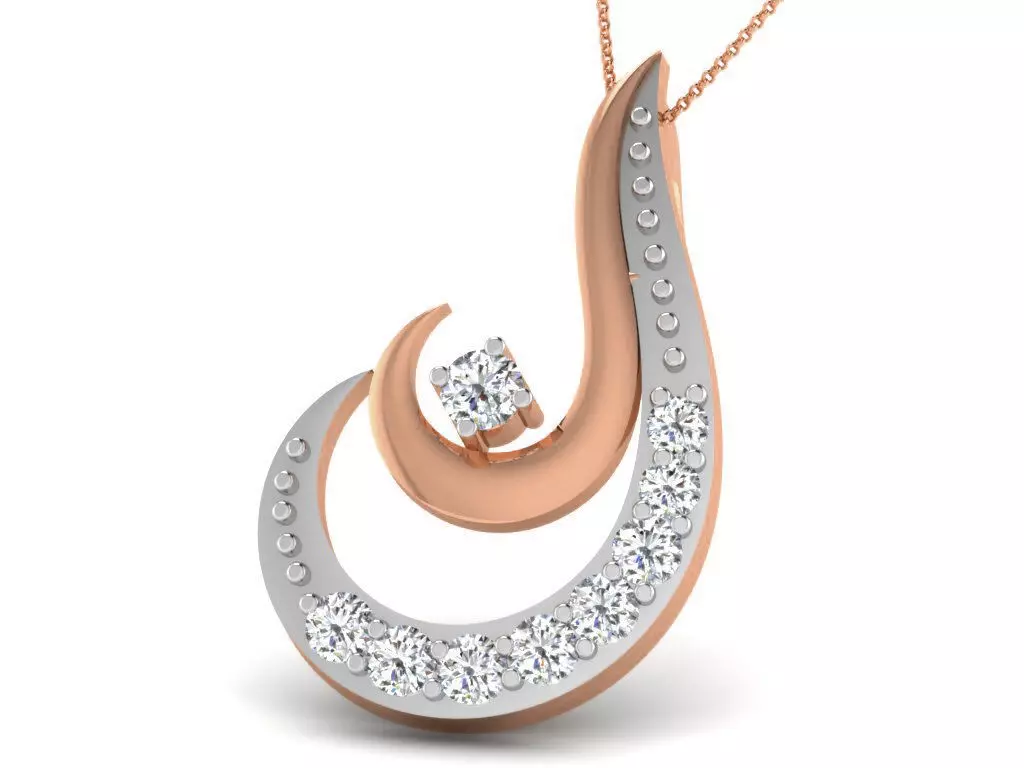 Light wt Diamond Charms Pendant 3dm render Detail 3D print model_0