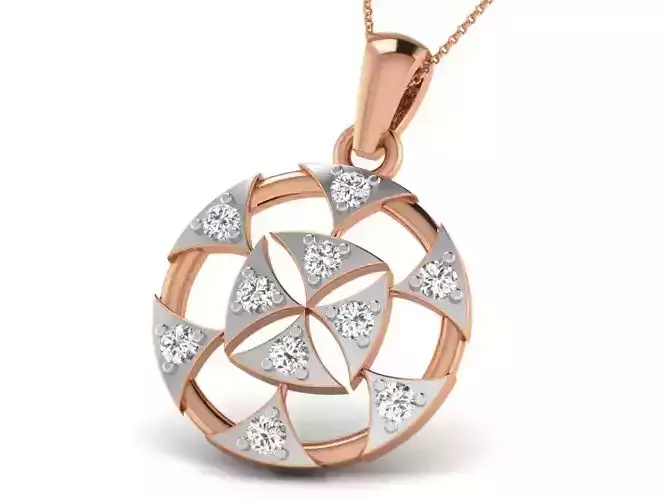 Light wt Diamond Charms Pendant 3dm render Detail