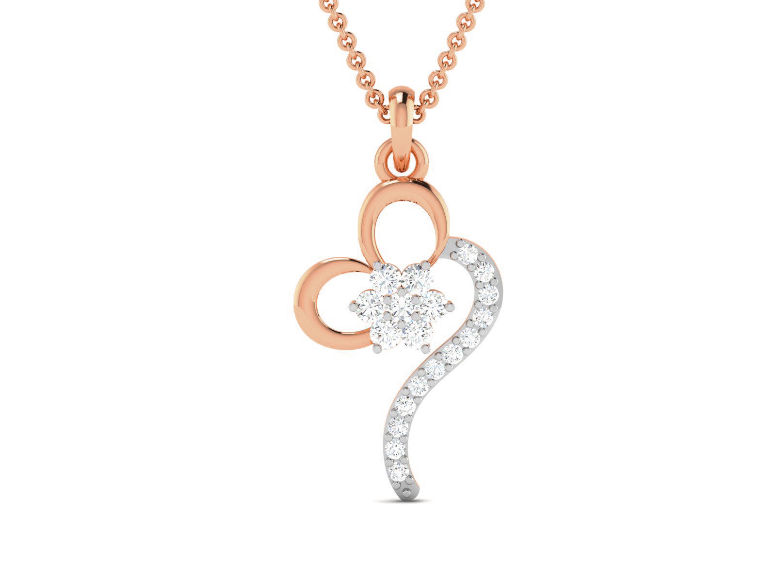 Light wt Diamond Charms Pendant 3dm render Detail 3D print model_2