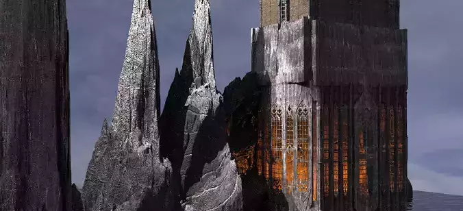 Arch Lizard Cathedral Cliff range Kit bash 5