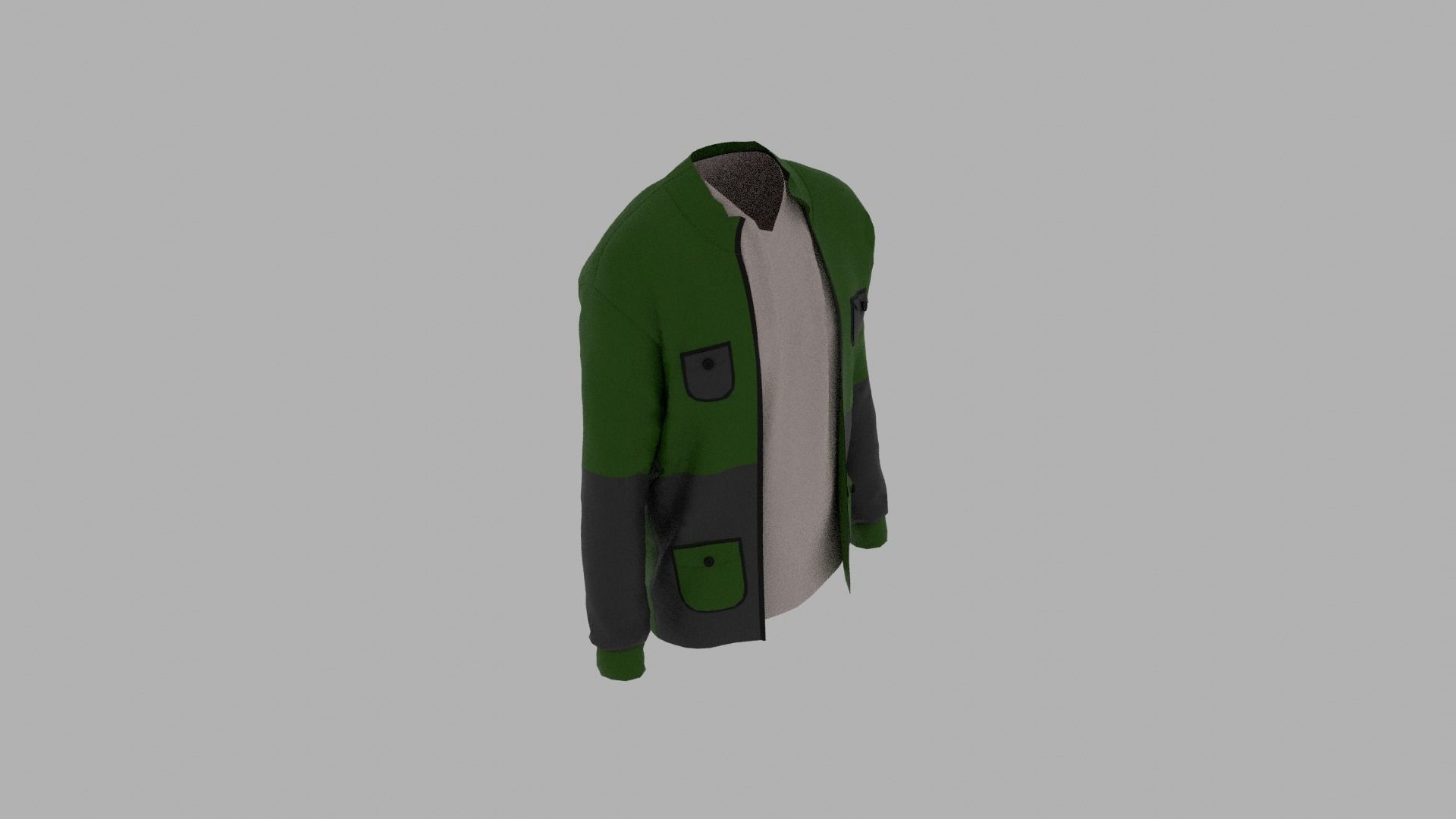 Jacket Low-poly 3D model_5