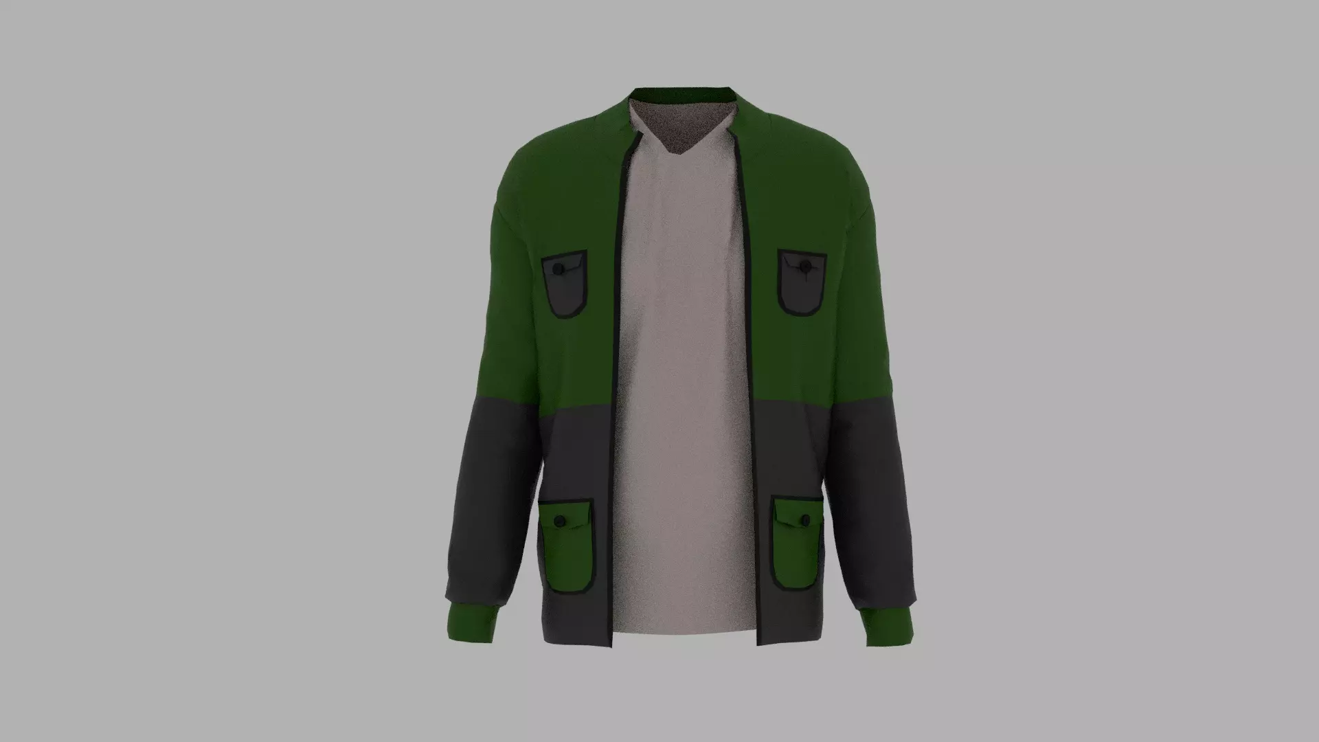 Jacket Low-poly 3D model_0