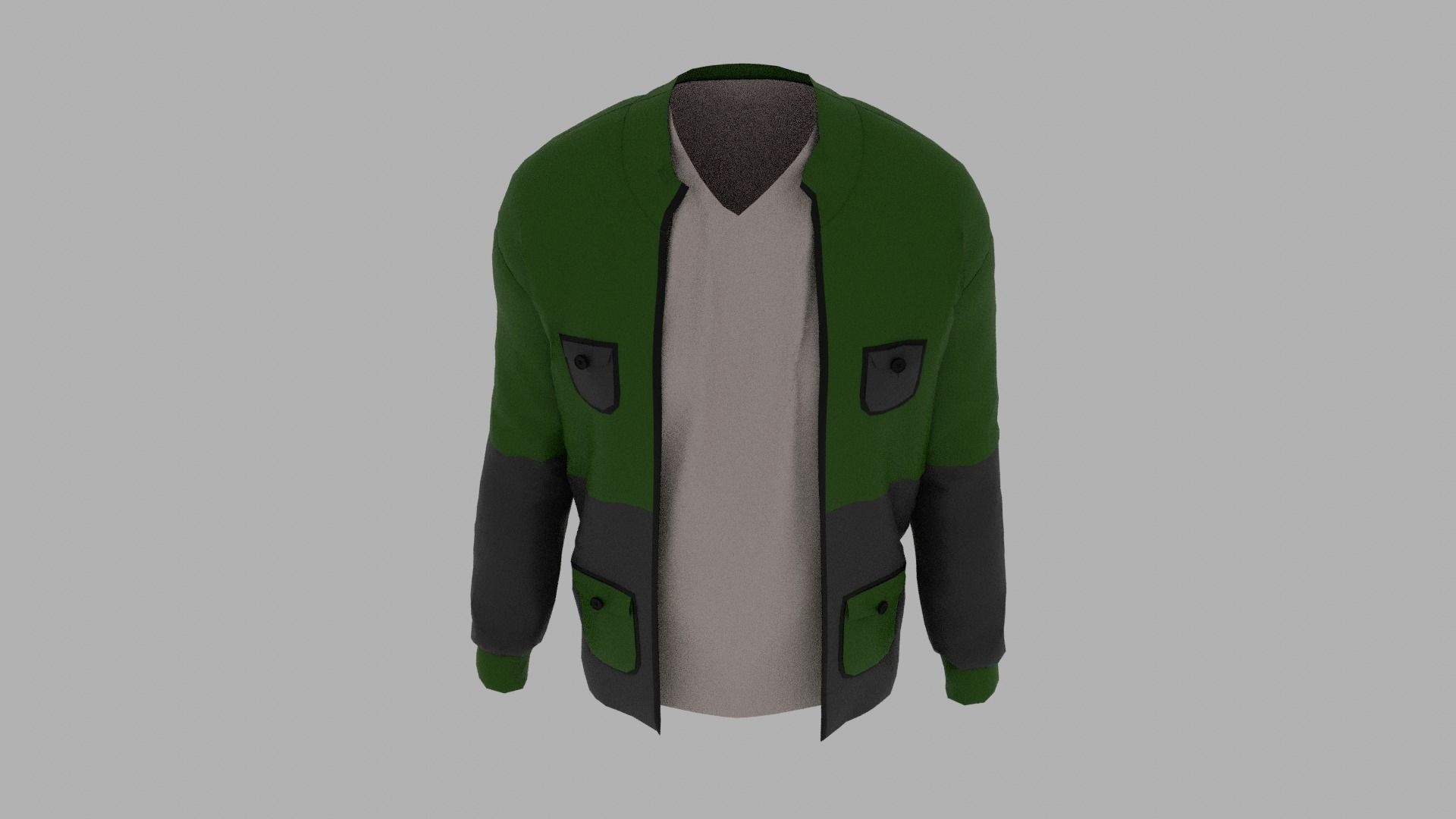 Jacket Low-poly 3D model_6