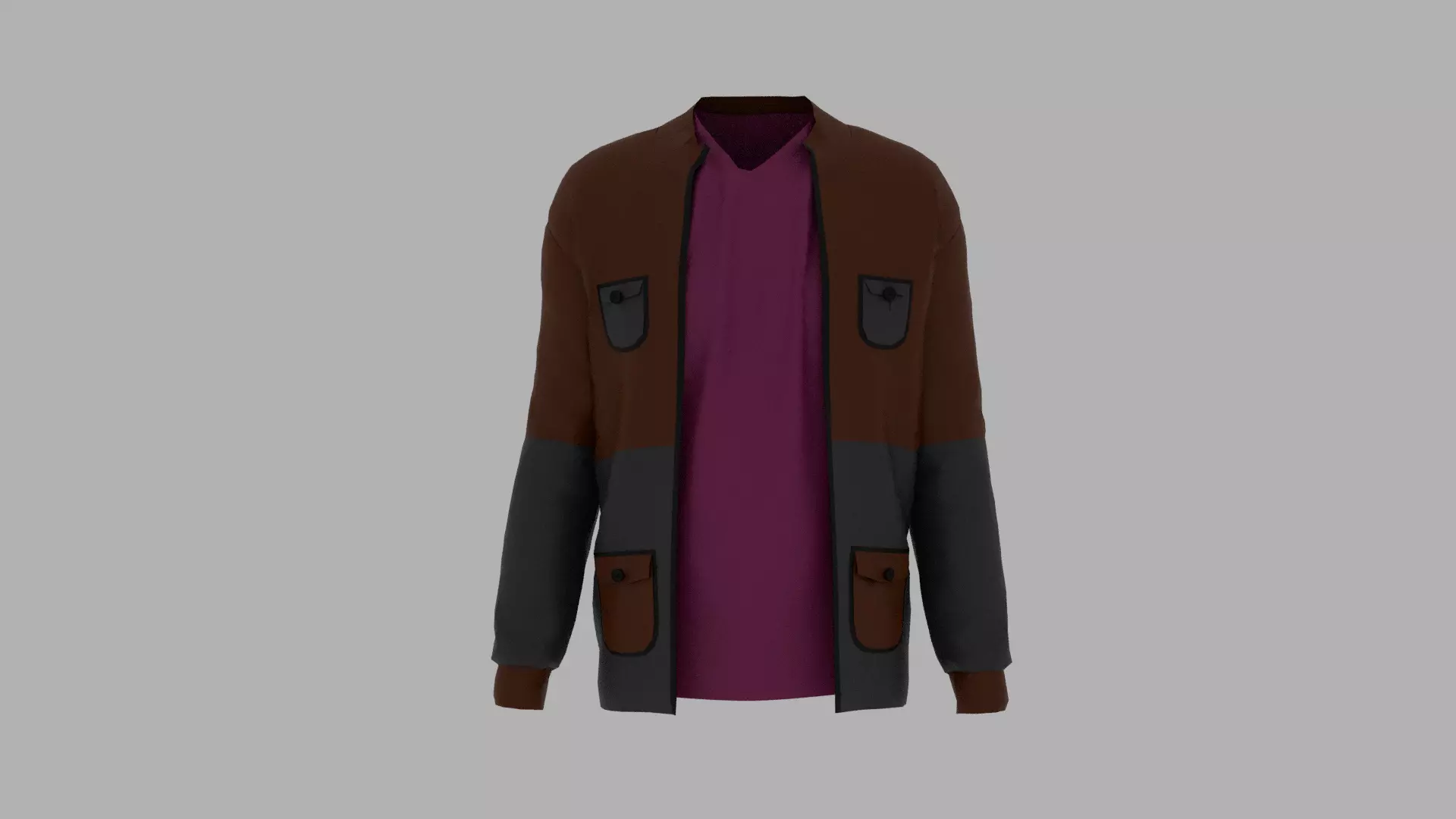 Jacket Low-poly 3D model_0