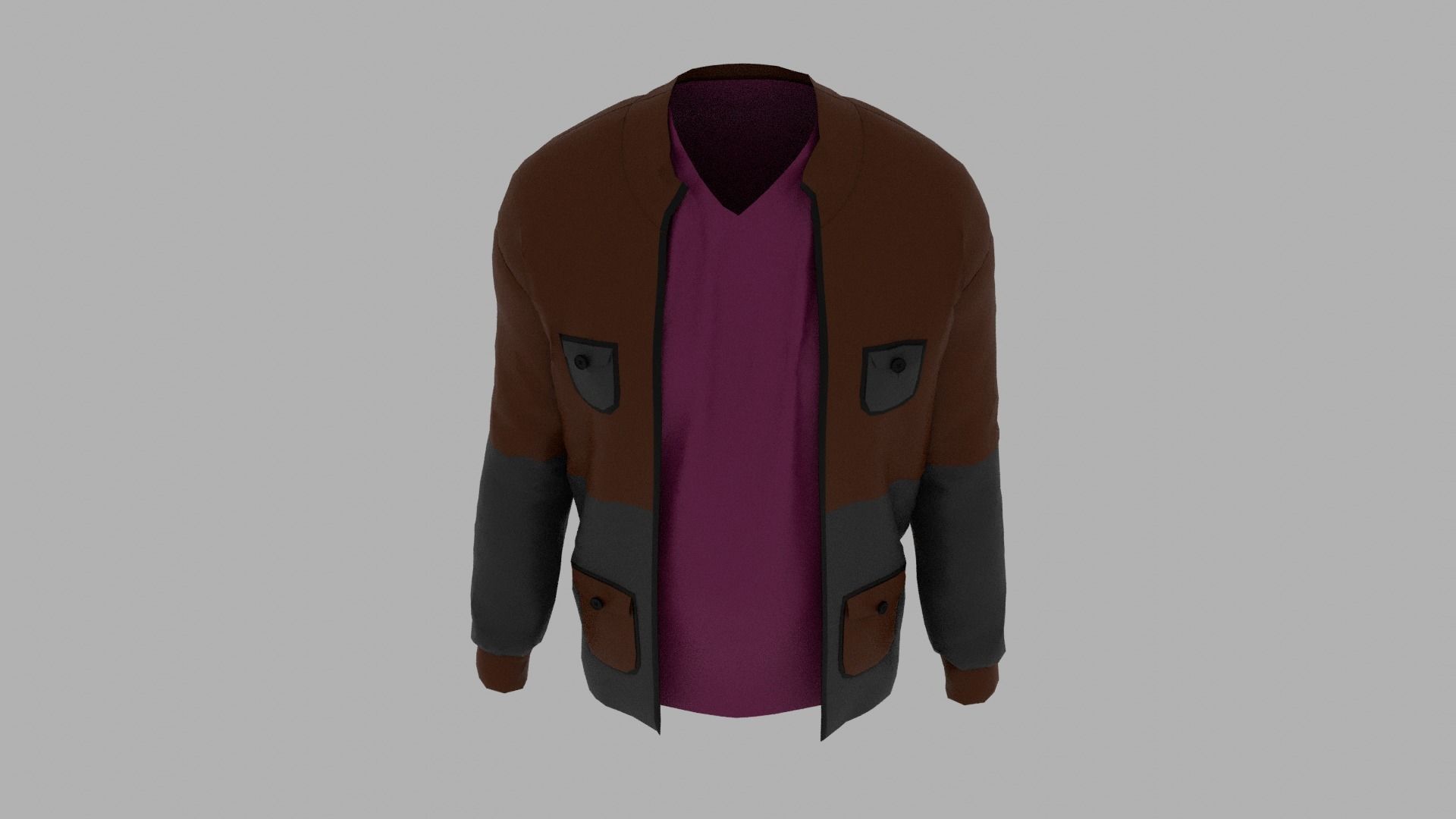 Jacket Low-poly 3D model_6