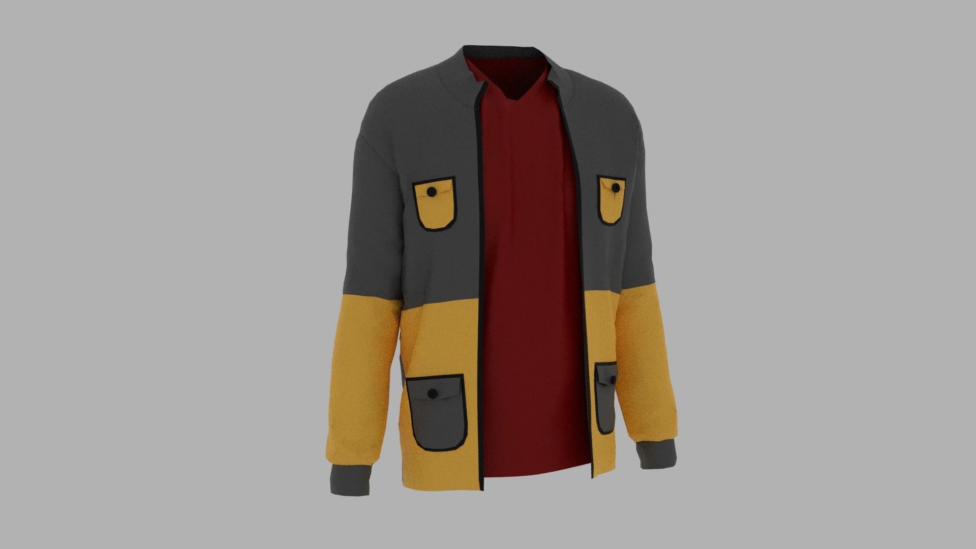 Jacket star wars force awakens Low-poly 3D model_3