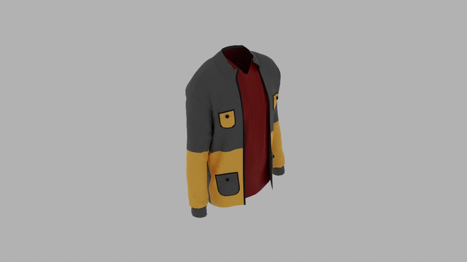 Jacket star wars force awakens Low-poly 3D model_5
