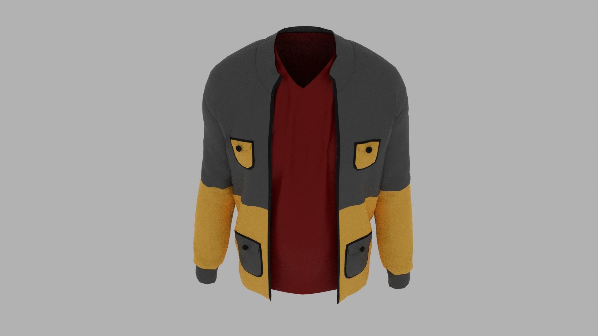 Jacket star wars force awakens Low-poly 3D model_6