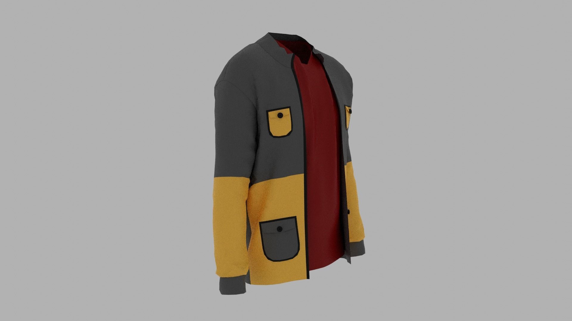 Jacket star wars force awakens Low-poly 3D model_2