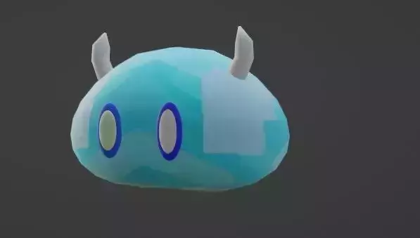 Slime ball with horns and eyes