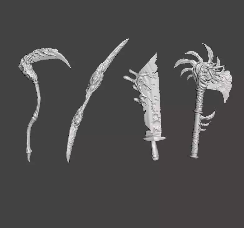 Weird weapons pack Free 3D print model
