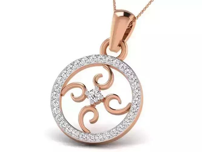 Light wt Diamond Charms Pendant 3dm render Detail