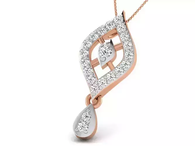 Light wt Diamond Charms Pendant 3dm render Detail