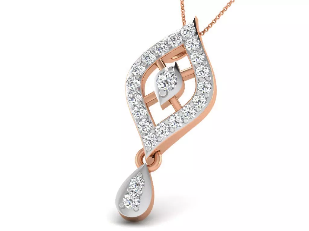 Light wt Diamond Charms Pendant 3dm render Detail 3D print model_0