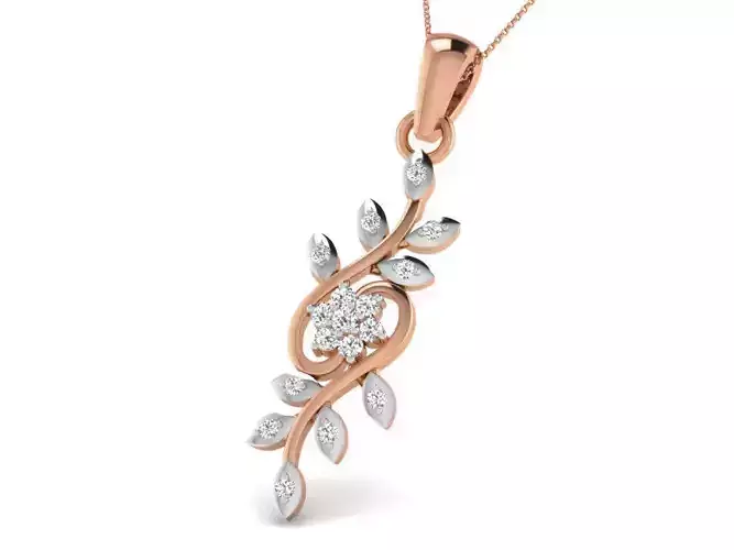 Light wt Diamond Charms Pendant 3dm render Detail
