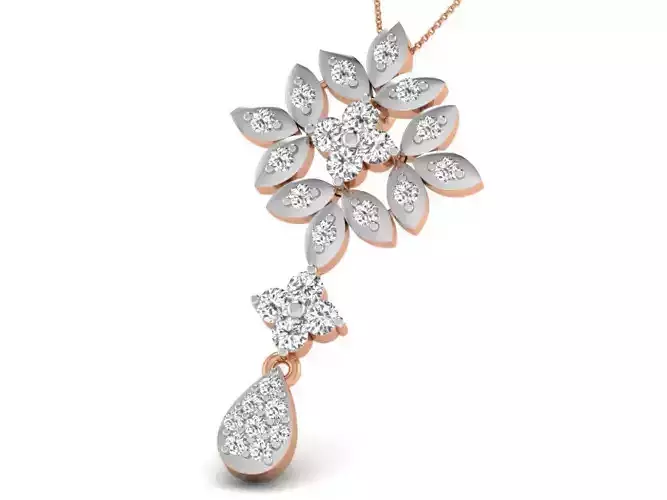 Light wt Diamond Charms Pendant 3dm render Detail