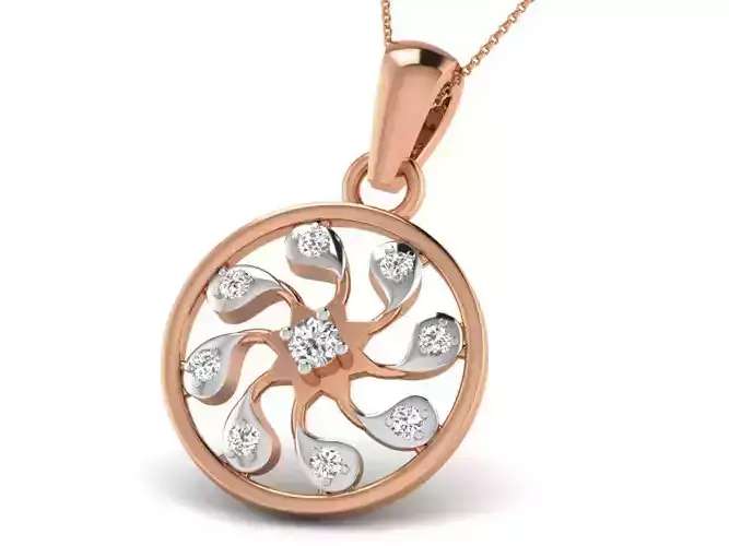 Light wt Diamond Charms Pendant 3dm render Detail